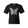 thumbnail image 1 of Shop4Ever Kids Butterfly Verse I Can Do All Things Through Christ Graphic Child's Youth T-Shirt Large Black, 1 of 4