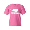 thumbnail image 1 of Shop4Ever Kids California White Bear Hoodies Republic of CA  Graphic Child's Youth T-Shirt X-Large Azalea Pink, 1 of 4
