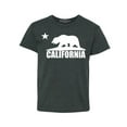 thumbnail image 1 of Shop4Ever Kids California White Bear Hoodies Republic of CA  Graphic Child's Youth T-Shirt X-Small Dark Heather, 1 of 4