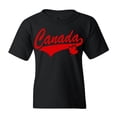 thumbnail image 1 of Shop4Ever Kids Canada Red with Leaf Canadian Flag Graphic Child's Youth T-Shirt Large Black, 1 of 4