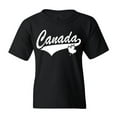 thumbnail image 1 of Shop4Ever Kids Canada White with Leaf Proud Canadian Flag Graphic Child's Youth T-Shirt X-Large Black, 1 of 4