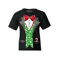 thumbnail image 1 of Shop4Ever Kids Christmas Tuxedo with Tree Vest Graphic Child's Youth T-Shirt Medium Black, 1 of 4