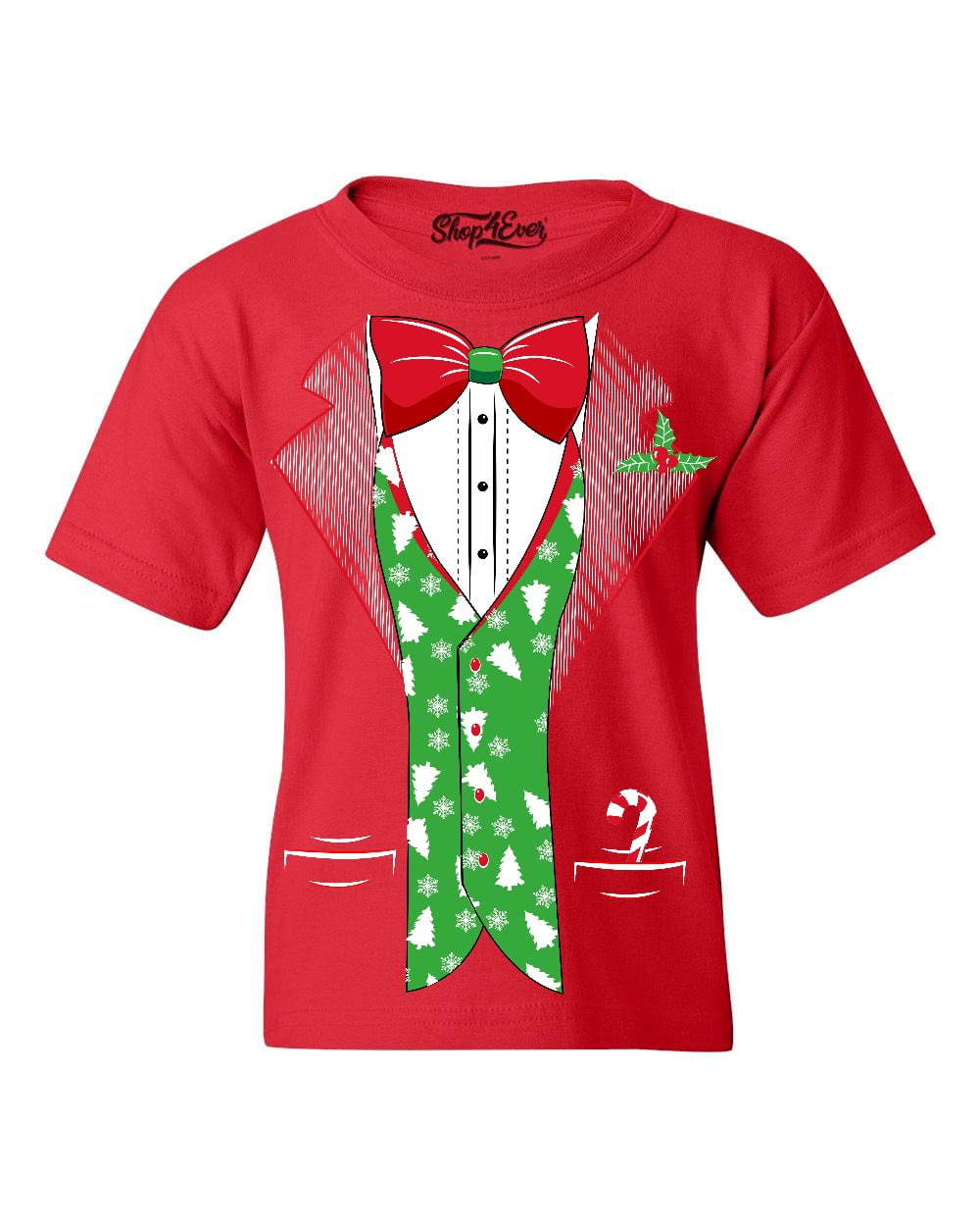 KIDS' RED CHRISTMAS T-SHIRT main image 0