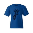 thumbnail image 1 of Shop4Ever Kids Cool Giraffe Cute Animal  Graphic Child's Youth T-Shirt Large Royal Blue, 1 of 4