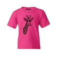 thumbnail image 1 of Shop4Ever Kids Cool Giraffe Cute Animal  Graphic Child's Youth T-Shirt Medium Heliconia Pink, 1 of 4