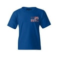 thumbnail image 1 of Shop4Ever Kids Distressed American Flag Pocket Size USA Patriotic 4th of July  Graphic Child's Youth T-Shirt Medium Royal Blue, 1 of 4
