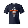 thumbnail image 1 of Shop4Ever Kids Eat Sleep Basketball Repeat Graphic Child's Youth T-Shirt X-Large Navy Blue, 1 of 4