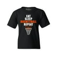 thumbnail image 1 of Shop4Ever Kids Eat Sleep Basketball Repeat Graphic Child's Youth T-Shirt X-Small Black, 1 of 4