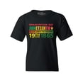 thumbnail image 1 of Shop4Ever Kids Emancipation Day Juneteenth Black Freedom Graphic Child's Youth T-Shirt Medium Black, 1 of 4