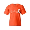 thumbnail image 1 of Shop4Ever Kids Gamer Heartbeat Controller Graphic Child's Youth T-Shirt X-Large Orange, 1 of 4
