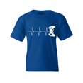 thumbnail image 1 of Shop4Ever Kids Gamer Heartbeat Controller Graphic Child's Youth T-Shirt X-Large Royal Blue, 1 of 4