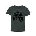 thumbnail image 1 of Shop4Ever Kids Good Witch "Black" Halloween Costume Graphic Child's Youth T-Shirt Small Dark Heather, 1 of 4