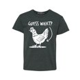 thumbnail image 1 of Shop4Ever Kids Guess What? Chicken Butt Graphic Child's Youth T-Shirt Medium Dark Heather, 1 of 4
