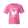 thumbnail image 1 of Shop4Ever Kids Guess What? Chicken Butt Graphic Child's Youth T-Shirt X-Small Azalea Pink, 1 of 4