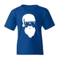 thumbnail image 1 of Shop4Ever Kids Hipster Santa with Glasses Christmas Graphic Child's Youth T-Shirt Small Royal Blue, 1 of 4