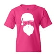 thumbnail image 1 of Shop4Ever Kids Hipster Santa with Glasses Christmas Graphic Child's Youth T-Shirt X-Large Heliconia Pink, 1 of 4