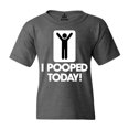 thumbnail image 1 of Shop4Ever Kids I Pooped Today Funny Poop Graphic Child's Youth T-Shirt X-Large Dark Heather, 1 of 4