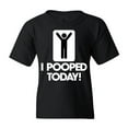thumbnail image 1 of Shop4Ever Kids I Pooped Today Funny Poop Graphic Child's Youth T-Shirt X-Small Black, 1 of 4