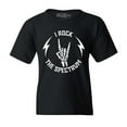 thumbnail image 1 of Shop4Ever Kids I Rock The Spectrum Skeleton Skull Graphic Child's Youth T-Shirt Small Black, 1 of 4