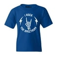 thumbnail image 1 of Shop4Ever Kids I Rock The Spectrum Skeleton Skull Graphic Child's Youth T-Shirt Small Royal Blue, 1 of 4