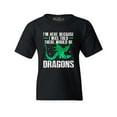 thumbnail image 1 of Shop4Ever Kids I'm Here Because I was Told There Would Be Dragons Graphic Child's Youth T-Shirt Medium Black, 1 of 4