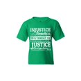 thumbnail image 1 of Shop4Ever Kids Injustice Anywhere is a Threat to Justice MLK Graphic Child's Youth T-Shirt Small Irish Green, 1 of 4
