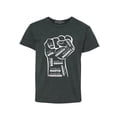 thumbnail image 1 of Shop4Ever Kids Inspiring Black Leaders Fist Graphic Child's Youth T-Shirt X-Small Dark Heather, 1 of 4