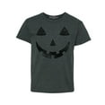 thumbnail image 1 of Shop4Ever Kids Jack O' Lantern Halloween Pumpkin Costume Graphic Child's Youth T-Shirt Large Dark Heather, 1 of 4