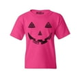 thumbnail image 1 of Shop4Ever Kids Jack O' Lantern Halloween Pumpkin Costume Graphic Child's Youth T-Shirt X-Small Heliconia Pink, 1 of 4