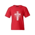 thumbnail image 1 of Shop4Ever Kids John 3:16 Cross Graphic Child's Youth T-Shirt Small Red, 1 of 4