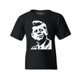 thumbnail image 1 of Shop4Ever Kids John F. Kennedy JFK 1960's President American Icon Graphic Child's Youth T-Shirt Large Black, 1 of 4