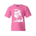 thumbnail image 1 of Shop4Ever Kids John F. Kennedy JFK 1960's President American Icon Graphic Child's Youth T-Shirt Medium Azalea Pink, 1 of 4
