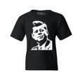 thumbnail image 1 of Shop4Ever Kids John F. Kennedy JFK 1960's President American Icon Graphic Child's Youth T-Shirt Small Black, 1 of 4