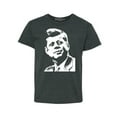 thumbnail image 1 of Shop4Ever Kids John F. Kennedy JFK 1960's President American Icon Graphic Child's Youth T-Shirt Small Dark Heather, 1 of 4
