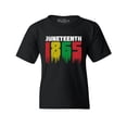 thumbnail image 1 of Shop4Ever Kids Juneteenth 1865 Dripping June 19th Graphic Child's Youth T-Shirt Medium Black, 1 of 4