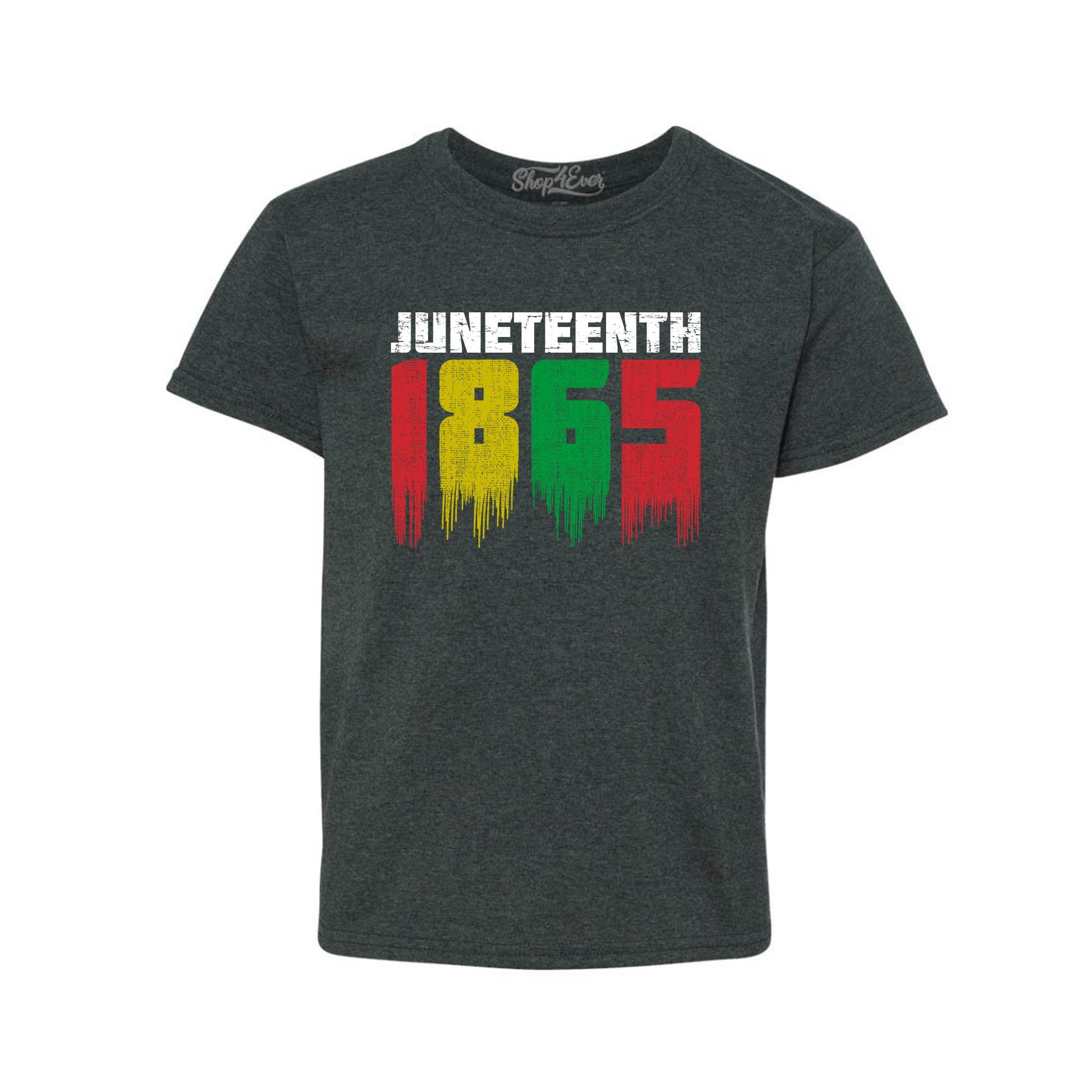 T-shirt Juneteenth 1865 - Motif 'dripping' 19 Juin, Coton, Unisexe Adulte, Neuf Sans étiquettes