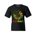 thumbnail image 1 of Shop4Ever Kids Juneteenth Black Fist Flower Power June 19th 1865 Graphic Child's Youth T-Shirt Large Black, 1 of 4