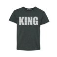 thumbnail image 1 of Shop4Ever Kids King African Pattern Style  Graphic Child's Youth T-Shirt X-Large Dark Heather, 1 of 4