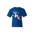 thumbnail image 1 of Shop4Ever Kids King of Hearts Graphic Child's Youth T-Shirt Medium Royal Blue, 1 of 4