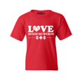 thumbnail image 1 of Shop4Ever Kids Love Needs No Words Autism Awareness Graphic Child's Youth T-Shirt Large Red, 1 of 4