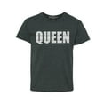 thumbnail image 1 of Shop4Ever Kids Queen African Pattern Style Graphic Child's Youth T-Shirt Small Dark Heather, 1 of 4