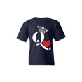 thumbnail image 1 of Shop4Ever Kids Queen of Hearts Graphic Child's Youth T-Shirt X-Small Navy Blue, 1 of 4