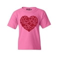 thumbnail image 1 of Shop4Ever Kids Red Heart Love Cloud Valentine's Day Graphic Child's Youth T-Shirt X-Small Azalea Pink, 1 of 4