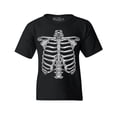 thumbnail image 1 of Shop4Ever Kids Skeleton Ribcage Skull Halloween Costume Graphic Child's Youth T-Shirt Medium Black, 1 of 4