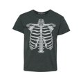 thumbnail image 1 of Shop4Ever Kids Skeleton Ribcage Skull Halloween Costume Graphic Child's Youth T-Shirt X-Large Dark Heather, 1 of 4