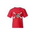 thumbnail image 1 of Shop4Ever Kids Skull and Crossbones Pirate Flag Graphic Child's Youth T-Shirt Medium Red, 1 of 4