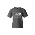 thumbnail image 1 of Shop4Ever Kids Teacher Definition Graphic Child's Youth T-Shirt Large Dark Heather, 1 of 4