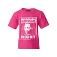 thumbnail image 1 of Shop4Ever Kids The Time is Always Right to Do What is Right MLK Graphic Child's Youth T-Shirt X-Large Heliconia Pink, 1 of 4