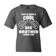 thumbnail image 1 of Shop4Ever Kids This Is What A Cool Big Brother Looks Like Graphic Child's Youth T-Shirt Large Dark Heather, 1 of 4