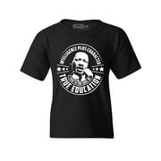 Shop4Ever Kids True Education Inspiring Quote Martin Luther King Jr. Graphic Childs Youth T-Shirt Large Black